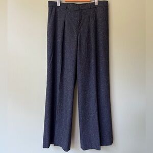 Banana Republic NWOT Wool Blend Charcoal Pleated Wide Trousers